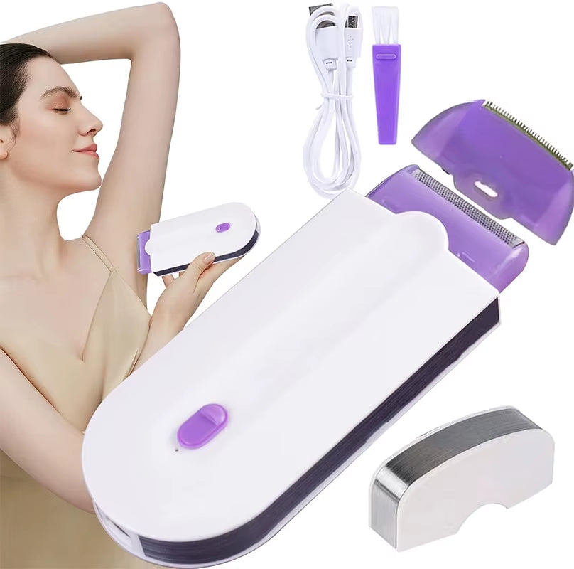 Mini Usb Rechargeable Painless Hair Removal Kit Laser Touch Epilator Women Body Face Leg Bikini Hand Shaver Hair Remover