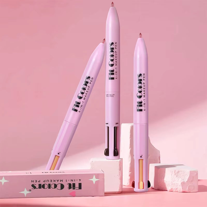 4-In-1 Makeup Pen 4-In-1 Makeup Pen 4-In-4 Lip Liner Highlighter Eyebrow Pencil